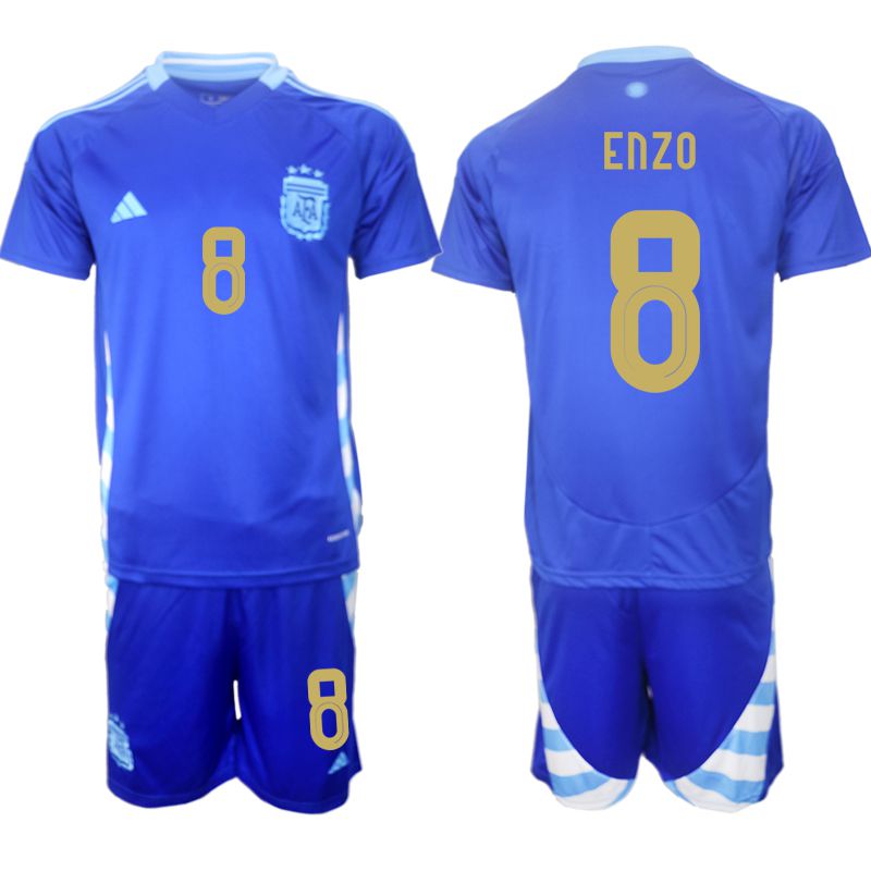 Men 2024-2025 Season Argentina away blue 8 Soccer Jersey